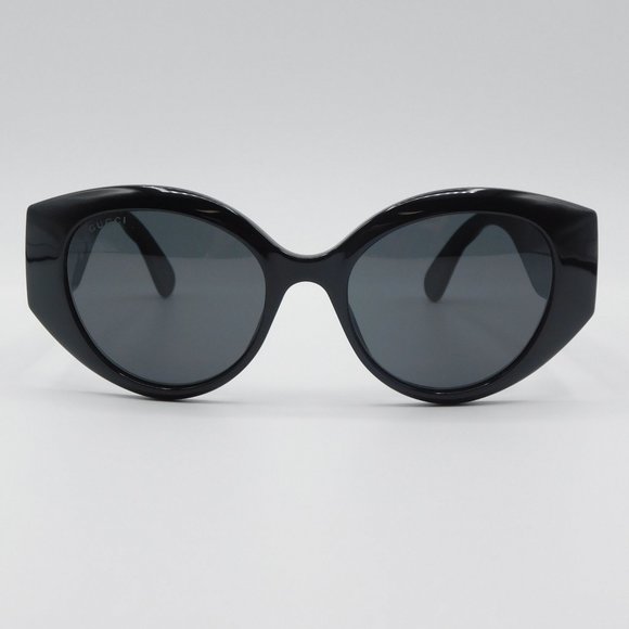 NEW GUCCI GG0809S 001 BLACK GREY CAT EYE WOMEN'S AUTHENTIC SUNGLASSES 52… - Picture 2 of 12